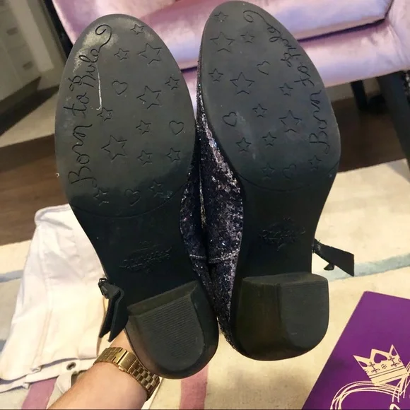 Glitter Ankle Boots - Purple - Picture 3 of 4